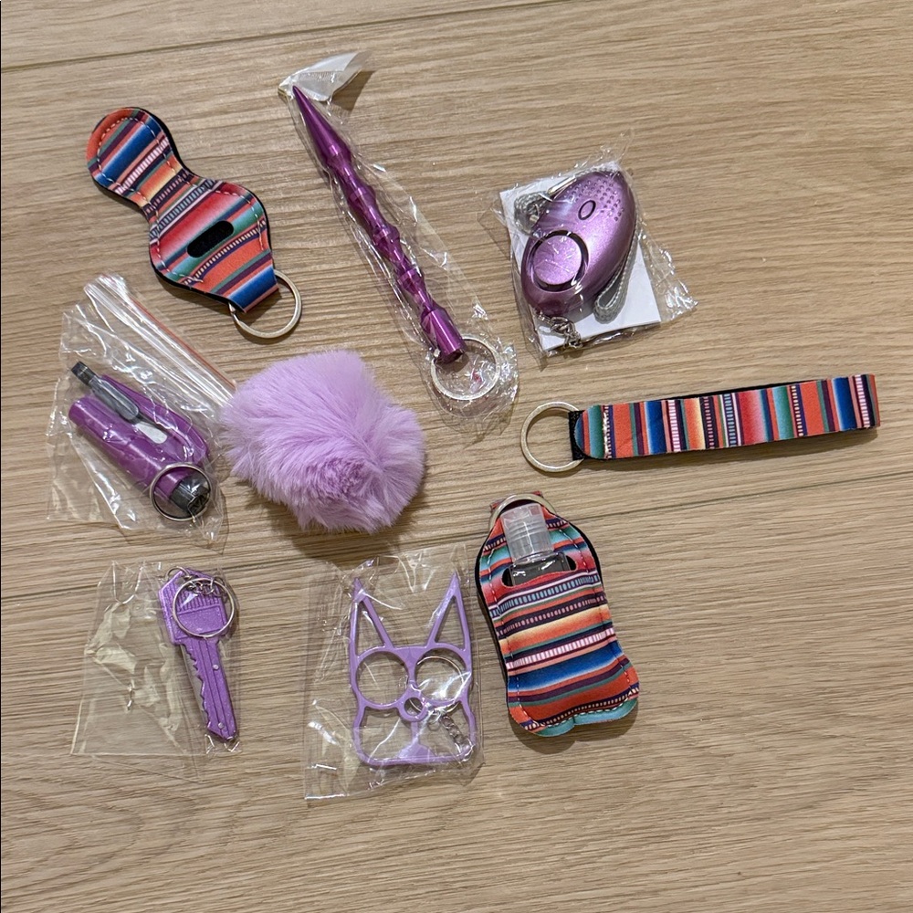 Colorful Safety Keychain Set